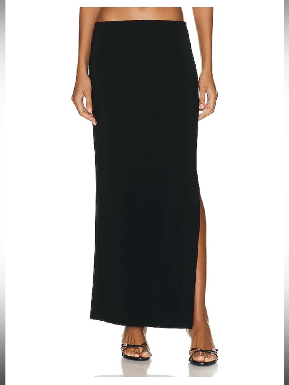 New Norma Kamali side slit long skirt